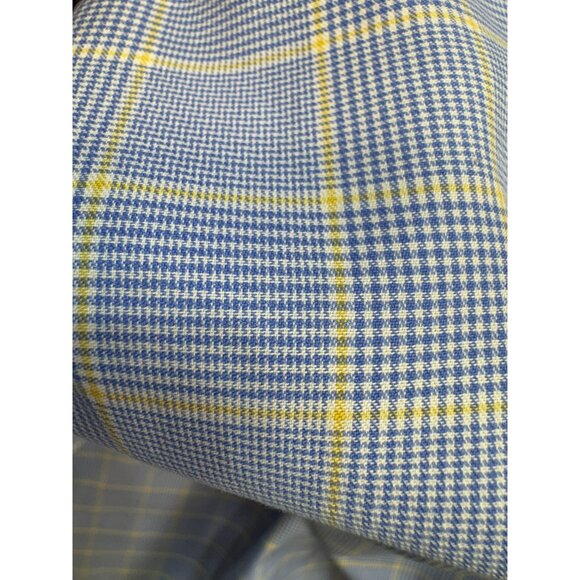 Charles Tyrwhitt Mens Slim Fit Dress Shirt Size 15.5/33 Blue Yellow Check Formal - Picture 5 of 11